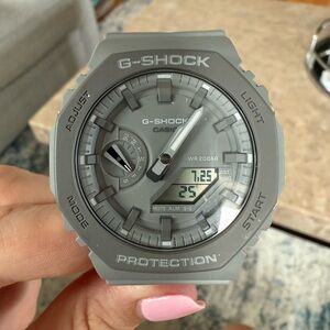 G-Shock Matte Gray Analog-Digital Watch